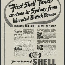 First Shell tanker arrives from liberated British Borneo [2 of many]