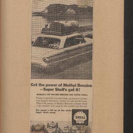 Press cuttings of Shell product advertising [77 of many]