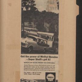 Press cuttings of Shell product advertising [80 of many]