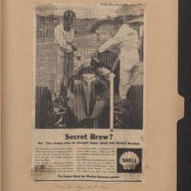 Press cuttings of Shell product advertising [91 of many]