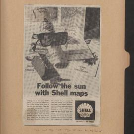 Press cuttings of Shell product advertising [95 of many]