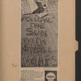 Press cuttings of Shell product advertising [96 of many]
