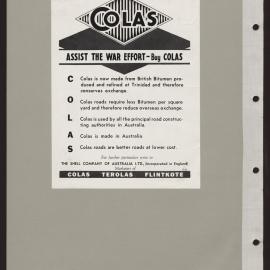 Volume of Advertising proofs for Shell products: Shell oils, Shell bituminous products, Pennant kerosene, Colas etc. [16 of many]