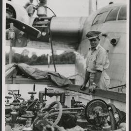 Photographs of aeroplanes, refueling services, flying boats and the flying padre [1 of many]