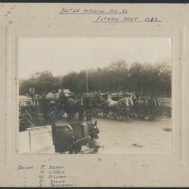 Drivers from the Fitzroy Depot, with their horse drawn wagons [1 of many]
