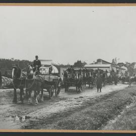 Drivers from the Fitzroy Depot, with their horse drawn wagons [2 of many]