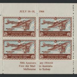 Correspondence, photographs and memorabilia relating to the 50th anniversary celebrations of the first Melbourne - Sydney flight [1 of many]