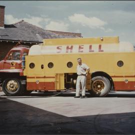 Coloured photographs of Shell tank trucks [5 of many]