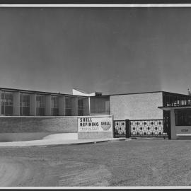 Photographs of Clyde Refinery entrance, administrative and staff amenities buildings, 1960s [4 of many]