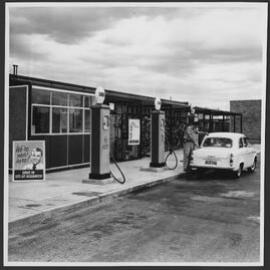 Photographs of Clyde Refinery entrance, administrative and staff amenities buildings, 1960s [5 of many]