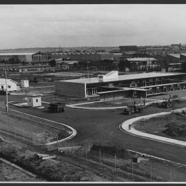 Photographs of Clyde Refinery entrance, administrative and staff amenities buildings, 1960s [8 of many]