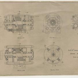 8 x 1 1/2 x 1 1/16 Crankless Air Compressor General Arrangement