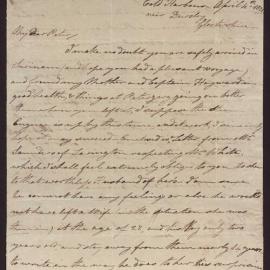 Letter A M C Hayward to M P W A, Surinam, 4 April 1821