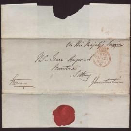 Letter Treasury to Isaac Hayward, Beverstone, Tetbury