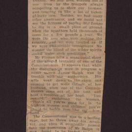 Newspaper cutting regarding fiftieth Anniversary of Eureka Stockade