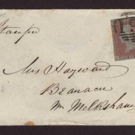 Envelope (empty) addressed to Mrs Hayward