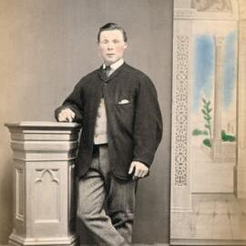 Studio portrait of an unidentified young man.