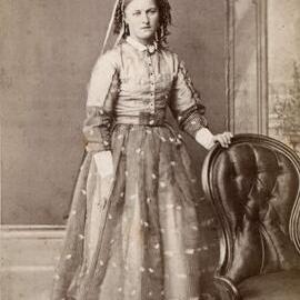 Studio portrait of an unidentified young woman.