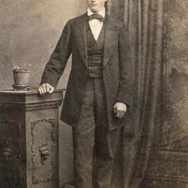 Studio portrait of an unidentified young man.