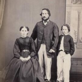 Studio portrait of an unidentified family group.