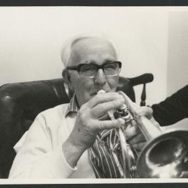 Fletcher Jones with trumpet and nun