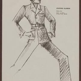Men's suit fashion sketches