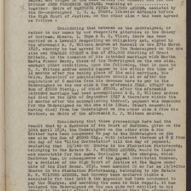 Transcript of conditions of settlement between I J T Hayward and Emery
