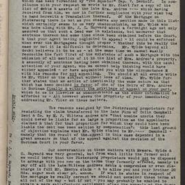 Transcript of letter Macpherson Campbbell and Co, Rotterdam to I J T Hayward