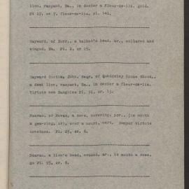 Transcript of notes regarding Armorial bearings