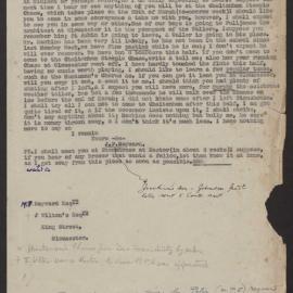 Transcript of letter Johnson Fredk Hayward to his brother Martin Peter Hayward, Glousc.