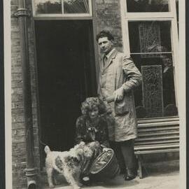 Christian and Napier Waller with dog
