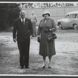 [Hon. Arthur G. Rylah, MLA, Chief Secretary for Victoria arriving for opening Winbirra Remand Centre, Winlaton]