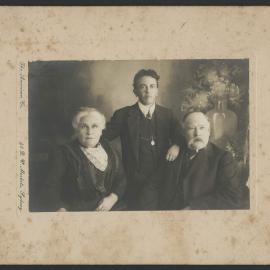 Portrait of Alan Rowland Chisholm and his parents, 1912