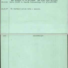 Chalmers, Alexander, [No Service Number]