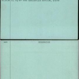 Clegg, R B, [No Service Number]