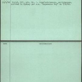 Crawford-Lawson, Carl, [No Service Number]