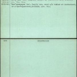 Crawley, Charles Douglas, [No Service Number]