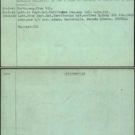 Falkiner, (Mrs) Eve, [No Service Number]