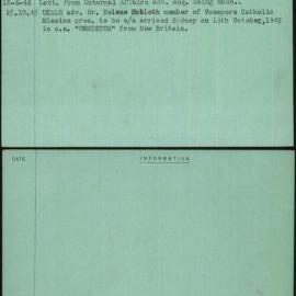 Helene, Sister Mary, Vunapope