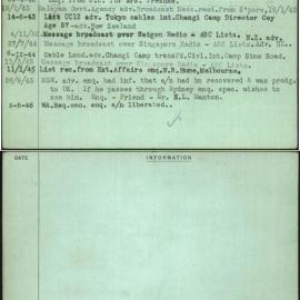 Unbehaum, Charles H, Singapore