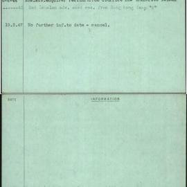 Wallis, Cedric, [No Service Number]