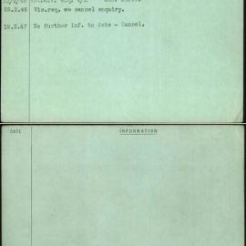 Wright, Alfred William, [No Service Number]