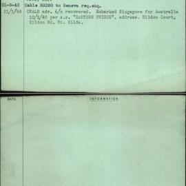 Zinn, Wilhelm, [No Service Number]