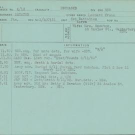 Smeaton, Leonard Bruce, 2/400121