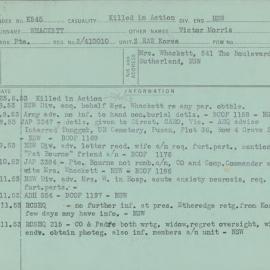 Whackett, Victor Morris, 2/410010