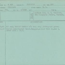 Williams, N L, 2/4518