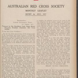 Australian Red Cross Society Monthly Leaflet