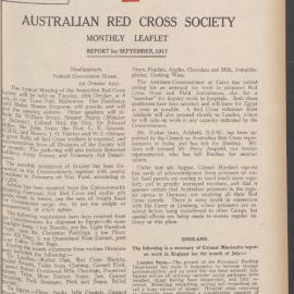 Australian Red Cross Society Monthly Leaflet