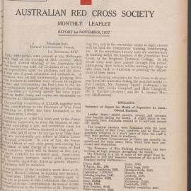 Australian Red Cross Society Monthly Leaflet