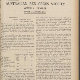 Australian Red Cross Society Monthly Leaflet